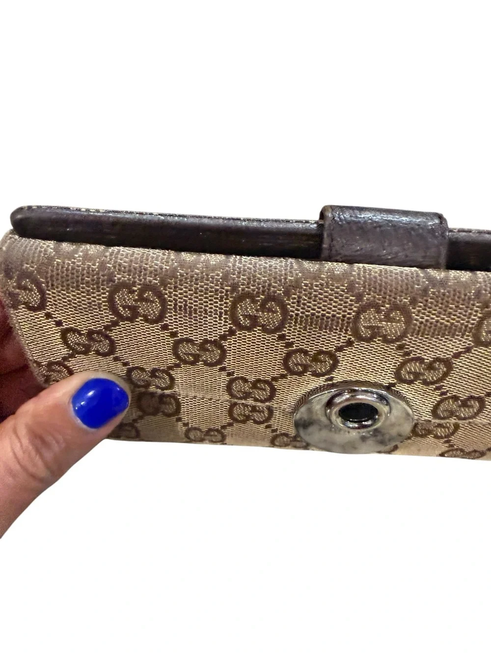 Authentic Vintage Gucci Eclipse GG Monogram Continental Flap Wallet 120931 - Picture 4 of 16